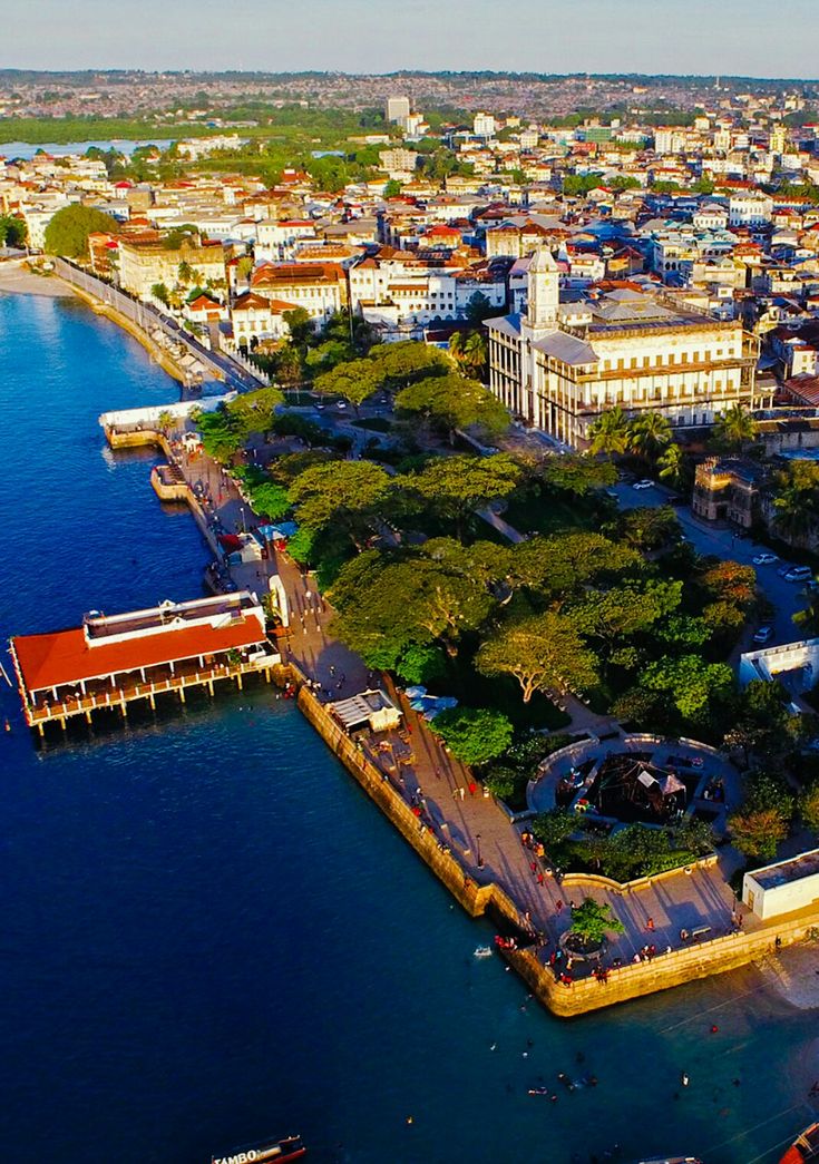 Aerial view of Forodhani gardens, Zanzibar